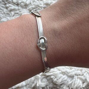 Sterling Three Heart Bracelet